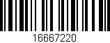 Código de barras (EAN, GTIN, SKU, ISBN): '16667220'