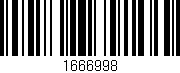 Código de barras (EAN, GTIN, SKU, ISBN): '1666998'