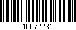 Código de barras (EAN, GTIN, SKU, ISBN): '16672231'