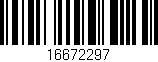 Código de barras (EAN, GTIN, SKU, ISBN): '16672297'