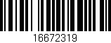 Código de barras (EAN, GTIN, SKU, ISBN): '16672319'