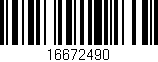 Código de barras (EAN, GTIN, SKU, ISBN): '16672490'