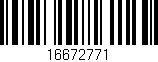 Código de barras (EAN, GTIN, SKU, ISBN): '16672771'