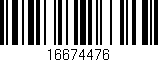Código de barras (EAN, GTIN, SKU, ISBN): '16674476'