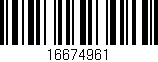 Código de barras (EAN, GTIN, SKU, ISBN): '16674961'