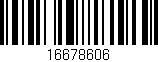 Código de barras (EAN, GTIN, SKU, ISBN): '16678606'