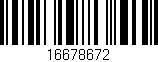 Código de barras (EAN, GTIN, SKU, ISBN): '16678672'