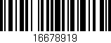 Código de barras (EAN, GTIN, SKU, ISBN): '16678919'