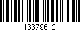 Código de barras (EAN, GTIN, SKU, ISBN): '16679612'