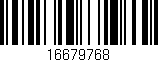 Código de barras (EAN, GTIN, SKU, ISBN): '16679768'