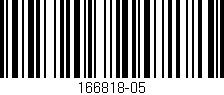 Código de barras (EAN, GTIN, SKU, ISBN): '166818-05'