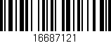 Código de barras (EAN, GTIN, SKU, ISBN): '16687121'