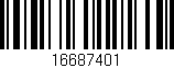 Código de barras (EAN, GTIN, SKU, ISBN): '16687401'