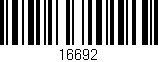 Código de barras (EAN, GTIN, SKU, ISBN): '16692'
