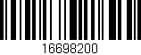Código de barras (EAN, GTIN, SKU, ISBN): '16698200'