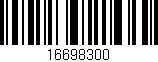 Código de barras (EAN, GTIN, SKU, ISBN): '16698300'