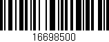 Código de barras (EAN, GTIN, SKU, ISBN): '16698500'