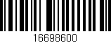 Código de barras (EAN, GTIN, SKU, ISBN): '16698600'