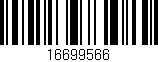 Código de barras (EAN, GTIN, SKU, ISBN): '16699566'