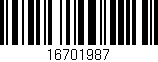 Código de barras (EAN, GTIN, SKU, ISBN): '16701987'