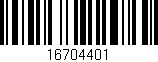 Código de barras (EAN, GTIN, SKU, ISBN): '16704401'