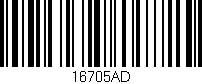 Código de barras (EAN, GTIN, SKU, ISBN): '16705AD'