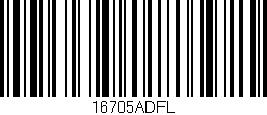 Código de barras (EAN, GTIN, SKU, ISBN): '16705ADFL'