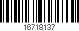 Código de barras (EAN, GTIN, SKU, ISBN): '16718137'