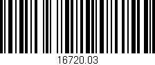 Código de barras (EAN, GTIN, SKU, ISBN): '16720.03'