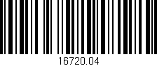 Código de barras (EAN, GTIN, SKU, ISBN): '16720.04'