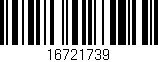 Código de barras (EAN, GTIN, SKU, ISBN): '16721739'