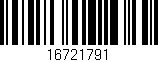 Código de barras (EAN, GTIN, SKU, ISBN): '16721791'