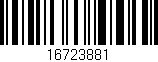 Código de barras (EAN, GTIN, SKU, ISBN): '16723881'