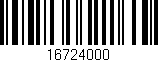 Código de barras (EAN, GTIN, SKU, ISBN): '16724000'