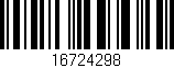 Código de barras (EAN, GTIN, SKU, ISBN): '16724298'
