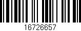 Código de barras (EAN, GTIN, SKU, ISBN): '16726657'