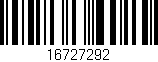 Código de barras (EAN, GTIN, SKU, ISBN): '16727292'