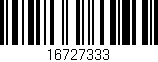 Código de barras (EAN, GTIN, SKU, ISBN): '16727333'