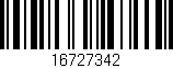 Código de barras (EAN, GTIN, SKU, ISBN): '16727342'