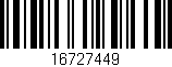 Código de barras (EAN, GTIN, SKU, ISBN): '16727449'