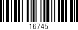 Código de barras (EAN, GTIN, SKU, ISBN): '16745'