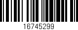 Código de barras (EAN, GTIN, SKU, ISBN): '16745299'