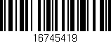 Código de barras (EAN, GTIN, SKU, ISBN): '16745419'