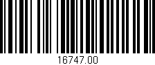 Código de barras (EAN, GTIN, SKU, ISBN): '16747.00'