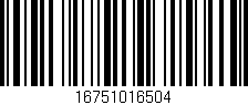 Código de barras (EAN, GTIN, SKU, ISBN): '16751016504'