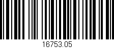 Código de barras (EAN, GTIN, SKU, ISBN): '16753.05'