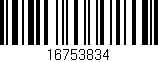 Código de barras (EAN, GTIN, SKU, ISBN): '16753834'