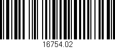 Código de barras (EAN, GTIN, SKU, ISBN): '16754.02'