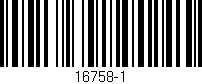 Código de barras (EAN, GTIN, SKU, ISBN): '16758-1'