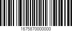 Código de barras (EAN, GTIN, SKU, ISBN): '1675870000000'